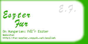 eszter fur business card